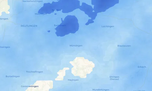 Regenradar Vorschaubild - Aktuelle Niederschläge in Münsingen und Umgebung