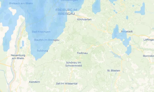 Regenradar Vorschaubild - Aktuelle Niederschläge in Muggenbrunn und Umgebung