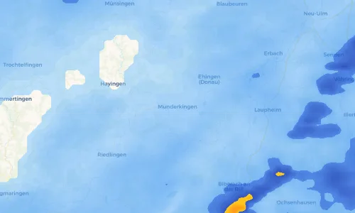 Regenradar Vorschaubild - Aktuelle Niederschläge in Munderkingen und Umgebung