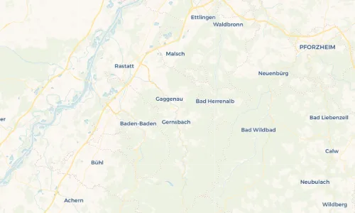Regenradar Vorschaubild - Aktuelle Niederschläge in Murgterrassen und Umgebung