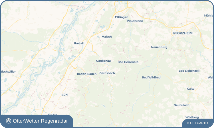 Widget-Vorschau für Murgterrassen Wetter-Widget-Vorschau mit Vorhersagedaten für Murgterrassen