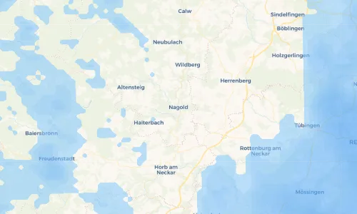 Regenradar Vorschaubild - Aktuelle Niederschläge in Nagold und Umgebung