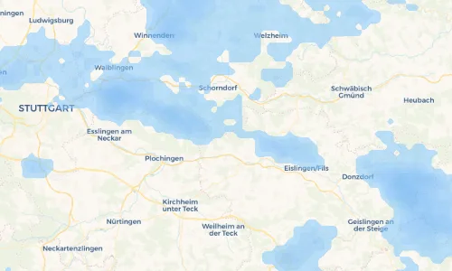 Regenradar-Vorschau: aktuelle Niederschläge in Nassach und Umgebung
