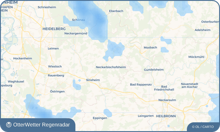 Widget-Vorschau für Neckarbischofsheim Wetter-Widget-Vorschau mit Vorhersagedaten für Neckarbischofsheim