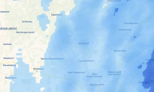 Regenradar Vorschaubild - Aktuelle Niederschläge in Neckarelz und Umgebung