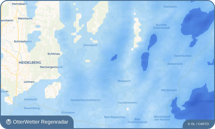 Widget-Vorschau für Neckargerach Wetter-Widget-Vorschau mit Vorhersagedaten für Neckargerach