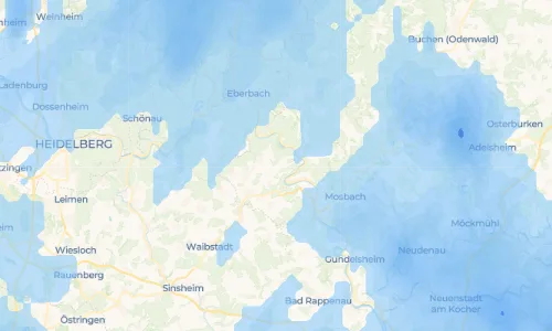 Regenradar Vorschaubild - Aktuelle Niederschläge in Neckarkatzenbach und Umgebung