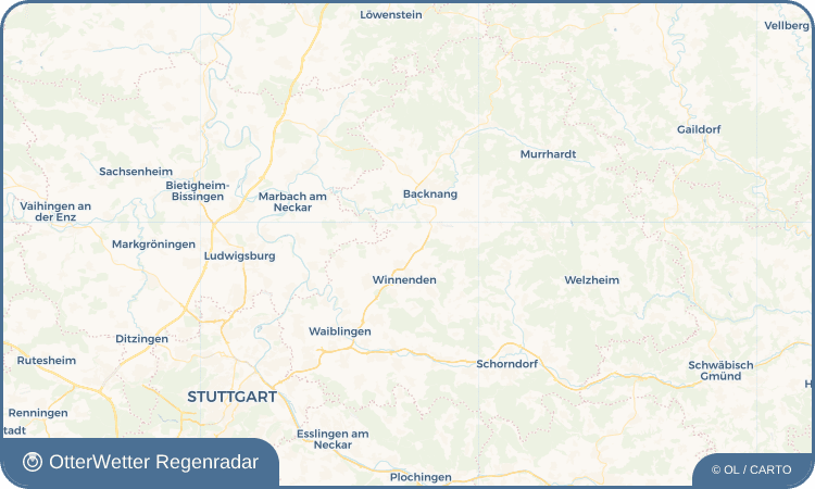 OtterWetter Regenradar-Widget Nellmersbach
