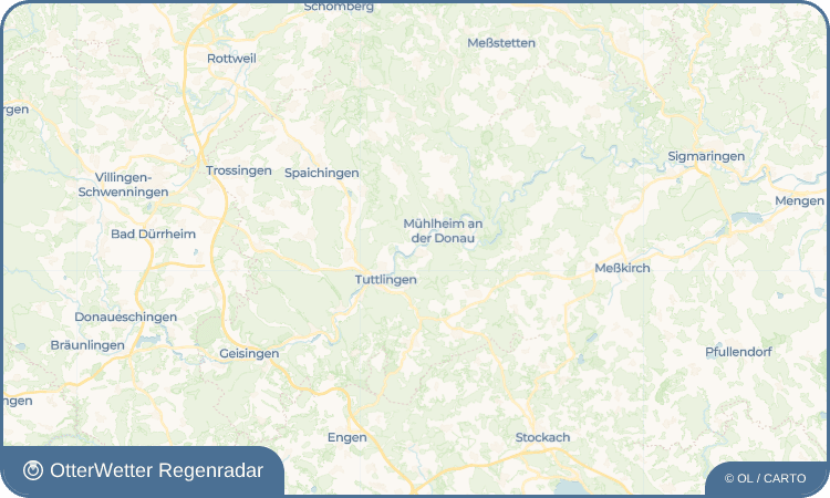 Widget-Vorschau für Nendingen Wetter-Widget-Vorschau mit Vorhersagedaten für Nendingen