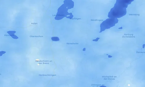 Regenradar Vorschaubild - Aktuelle Niederschläge in Neresheim und Umgebung