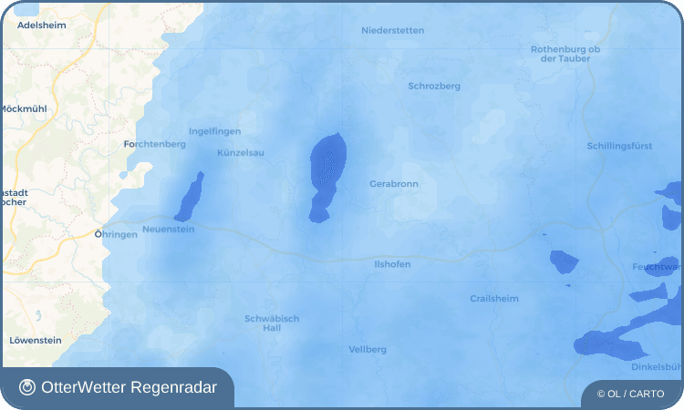 OtterWetter Regenradar-Widget Nesselbach