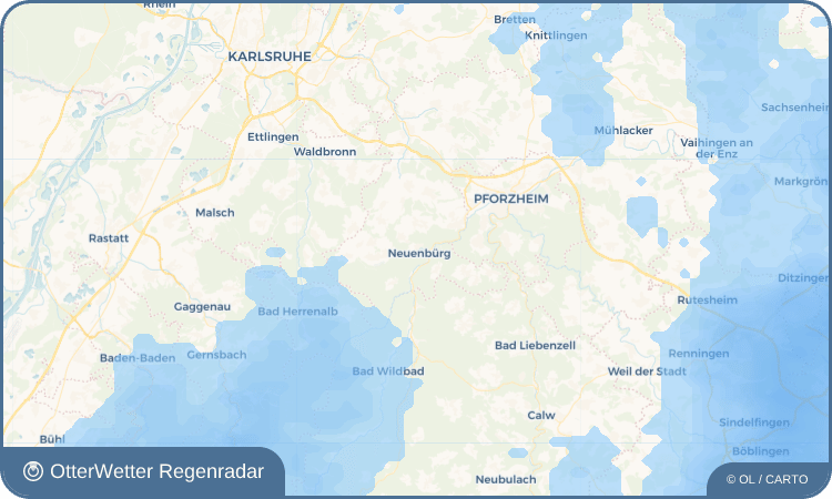 Wetter-Widget-Vorschau mit Vorhersagedaten für Neuenbürg