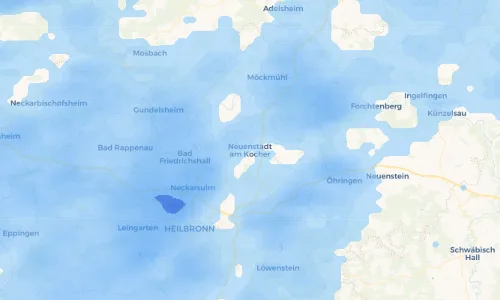 Regenradar Vorschaubild - Aktuelle Niederschläge in Neuenstadt am Kocher und Umgebung