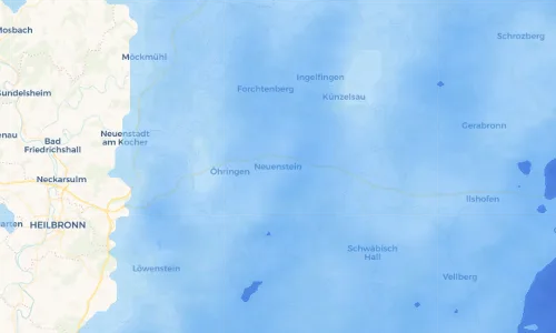Regenradar Vorschaubild - Aktuelle Niederschläge in Neuenstein und Umgebung