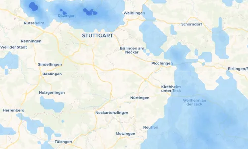 Regenradar Vorschaubild - Aktuelle Niederschläge in Neuhausen auf den Fildern und Umgebung