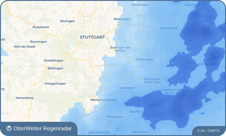 OtterWetter Regenradar-Widget Neuhausen auf den Fildern