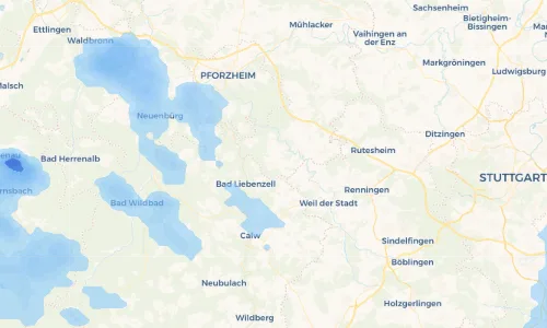 Regenradar Vorschaubild - Aktuelle Niederschläge in Neuhausen und Umgebung