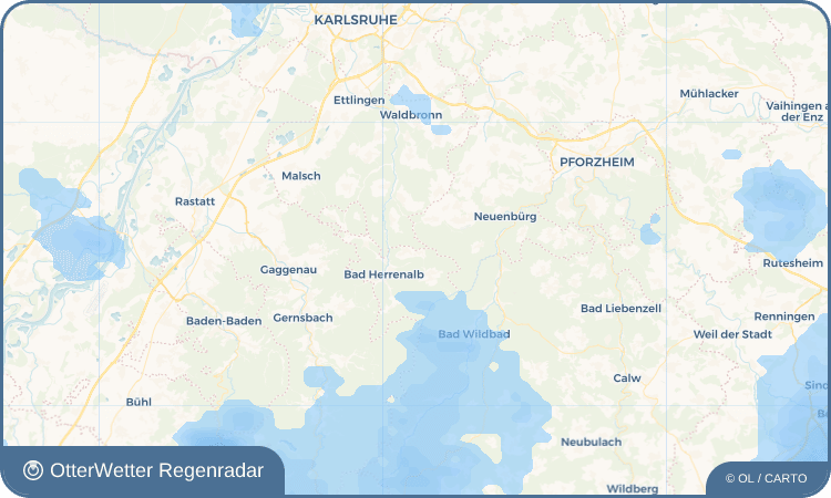 OtterWetter Regenradar-Widget Neusatz