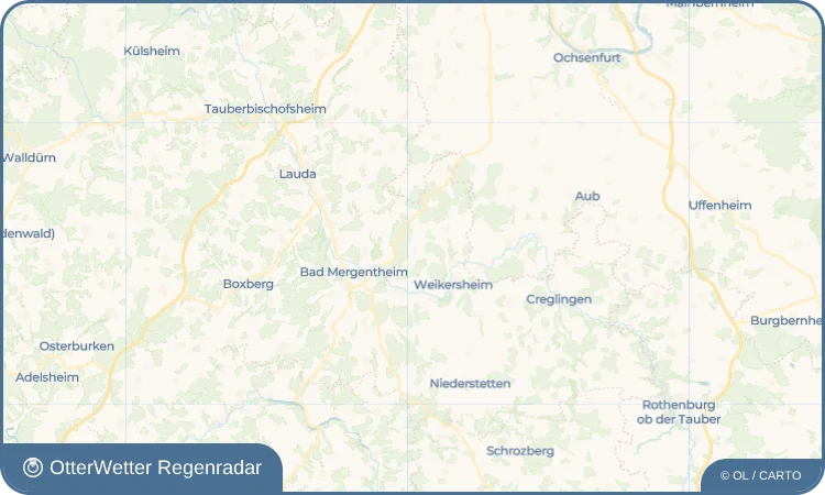 Wetter-Widget-Vorschau mit Vorhersagedaten für Neuses