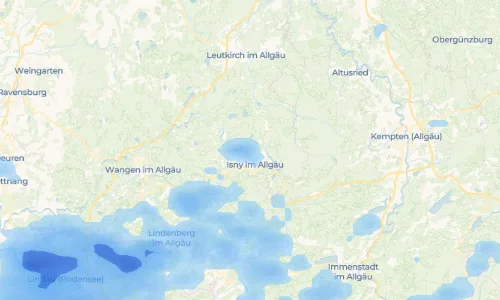 Regenradar Vorschaubild - Aktuelle Niederschläge in Neutrauchburg und Umgebung