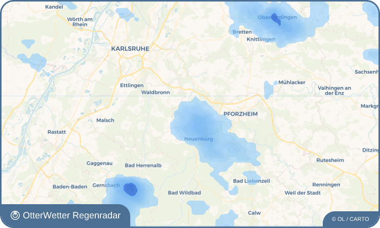 OtterWetter Regenradar-Widget Niebelsbach