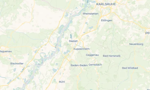 Regenradar Niederbühl: aktuelle Niederschläge in Niederbühl und Umgebung, Stand 27. Oktober 2026 um 14:15 Uhr