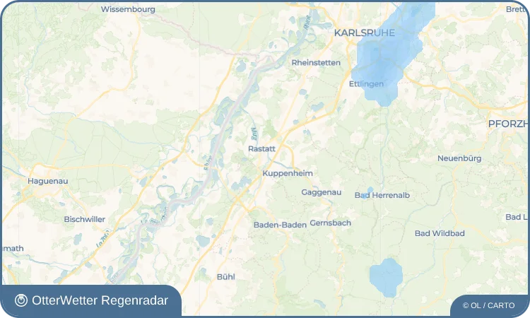 Widget-Vorschau für Niederbühl Wetter-Widget-Vorschau mit Vorhersagedaten für Niederbühl