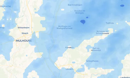 Regenradar Vorschaubild - Aktuelle Niederschläge in Niedereggenen und Umgebung