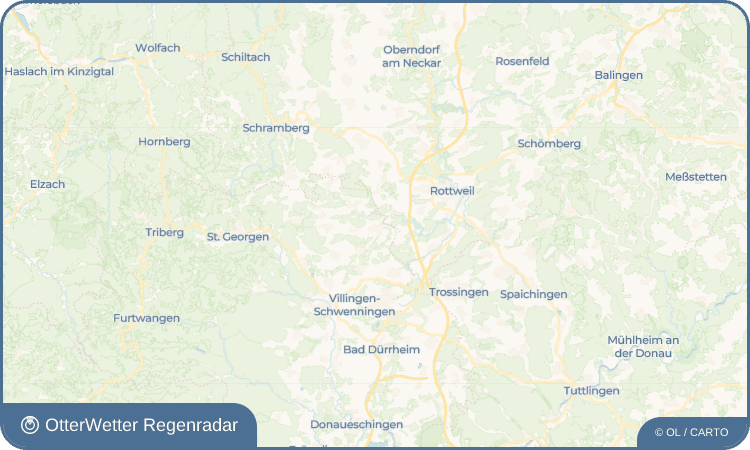 Wetter-Widget-Vorschau mit Vorhersagedaten für Niedereschach
