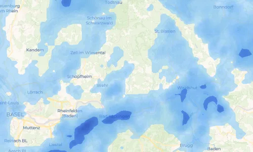 Regenradar Vorschaubild - Aktuelle Niederschläge in Niedergebisbach und Umgebung