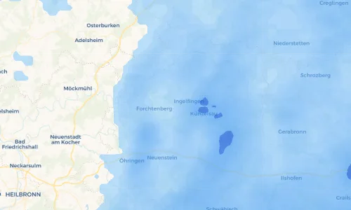 Regenradar Vorschaubild - Aktuelle Niederschläge in Niedernhall und Umgebung