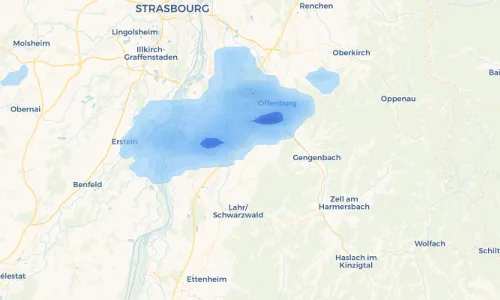 Regenradar Vorschaubild - Aktuelle Niederschläge in Niederschopfheim und Umgebung