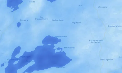 Regenradar Vorschaubild - Aktuelle Niederschläge in Niederstetten und Umgebung
