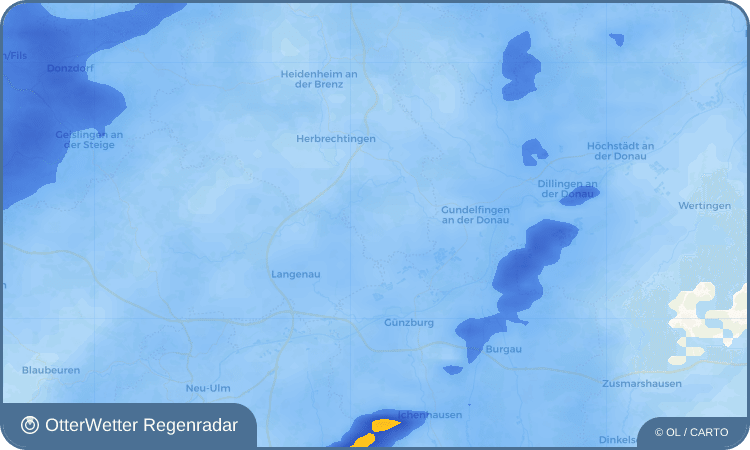 OtterWetter Regenradar-Widget Niederstotzingen