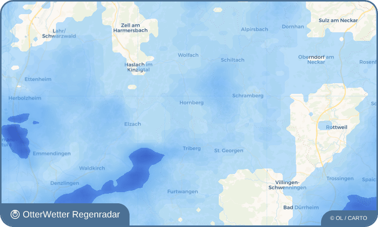 OtterWetter Regenradar-Widget Niederwasser