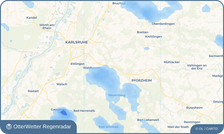 OtterWetter Regenradar-Widget Nöttingen