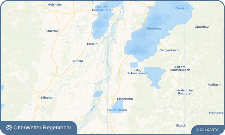 OtterWetter Regenradar-Widget Nonnenweier