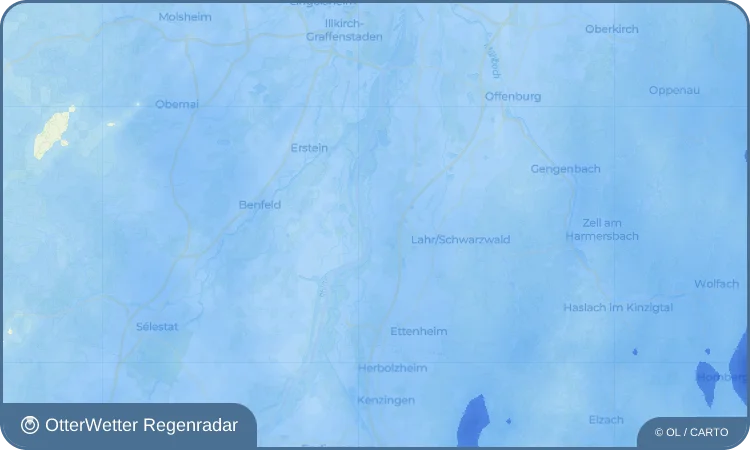 Wetter-Widget-Vorschau mit Vorhersagedaten für Nonnenweier