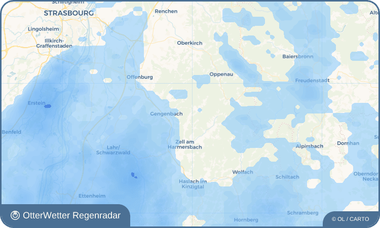 OtterWetter Regenradar-Widget Nordrach
