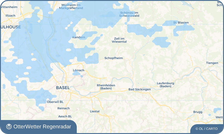 OtterWetter Regenradar-Widget Nordschwaben