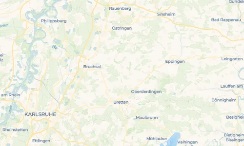 Regenradar Oberacker: aktuelle Niederschläge in Oberacker und Umgebung, Stand 19. Oktober 2026 um 19:10 Uhr