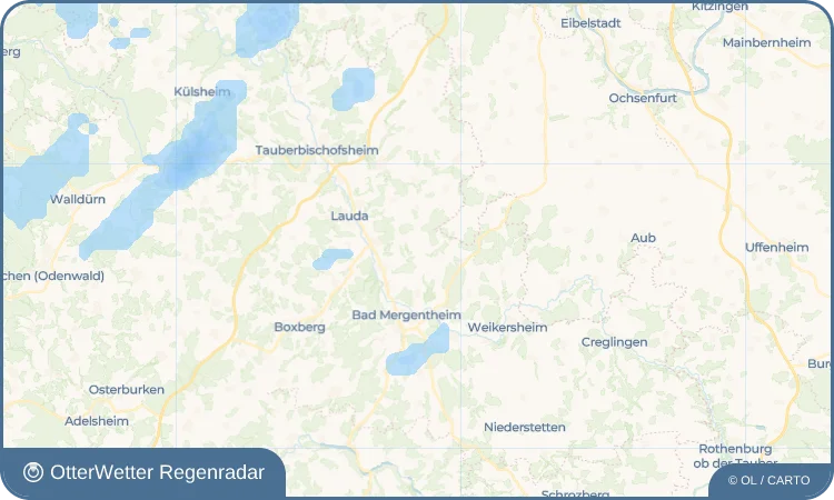 Widget-Vorschau für Oberbalbach Wetter-Widget-Vorschau mit Vorhersagedaten für Oberbalbach