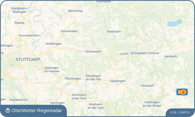 Widget-Vorschau für Oberberken Wetter-Widget-Vorschau mit Vorhersagedaten für Oberberken