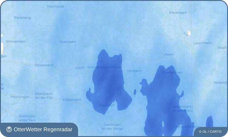 Widget-Vorschau für Oberbettringen Wetter-Widget-Vorschau mit Vorhersagedaten für Oberbettringen