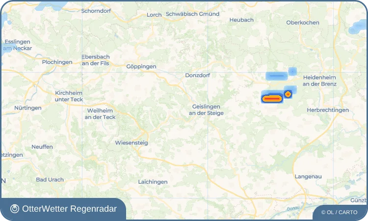 Widget-Vorschau für Oberböhringen Wetter-Widget-Vorschau mit Vorhersagedaten für Oberböhringen