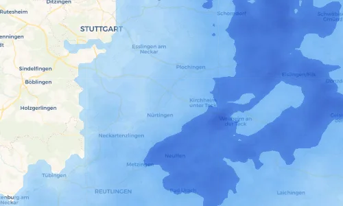Regenradar Vorschaubild - Aktuelle Niederschläge in Oberboihingen und Umgebung