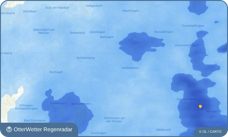 Widget-Vorschau für Oberdigisheim Wetter-Widget-Vorschau mit Vorhersagedaten für Oberdigisheim