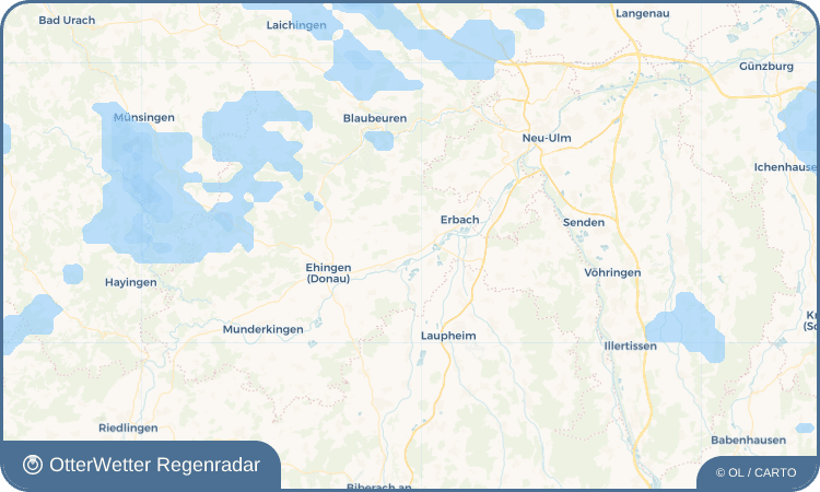 OtterWetter Regenradar-Widget Oberdischingen