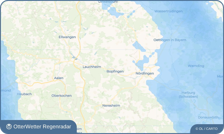 OtterWetter Regenradar-Widget Oberdorf am Ipf