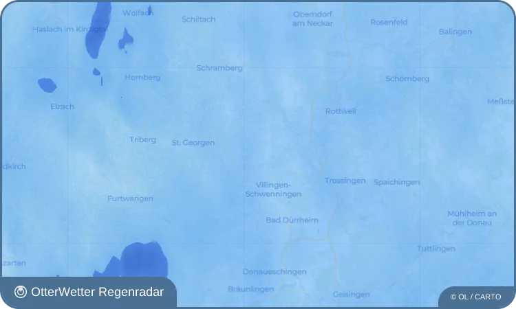 Widget-Vorschau für Obereschach Wetter-Widget-Vorschau mit Vorhersagedaten für Obereschach